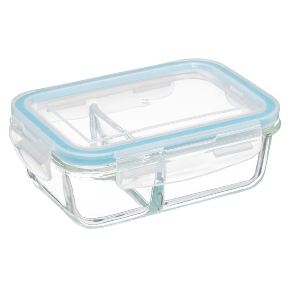 Pojemnik na lunch szklany, 2-komorowy, 1,1 l, CLIP