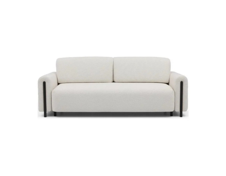 Sofa Arcadova biała/czarny z funkcją spania