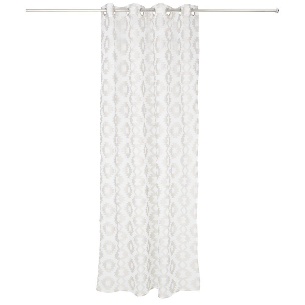 Voilage polyester 140x240cm jacquard beige