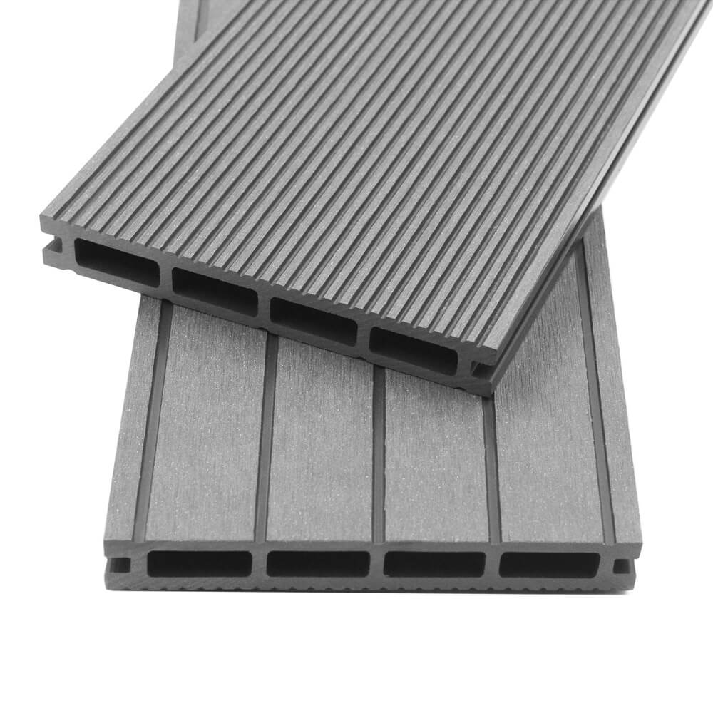 Home Deluxe - WPC terrasplanken complete set (incl. onderstructuur) SAMANA | Kleur: Lichtgrijs, Afmeting: 2 m²