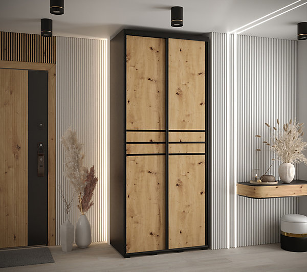 Armoire Davos 10 a portes coulissantes H. 235,2 x L. 100 x P. 60 2 portes