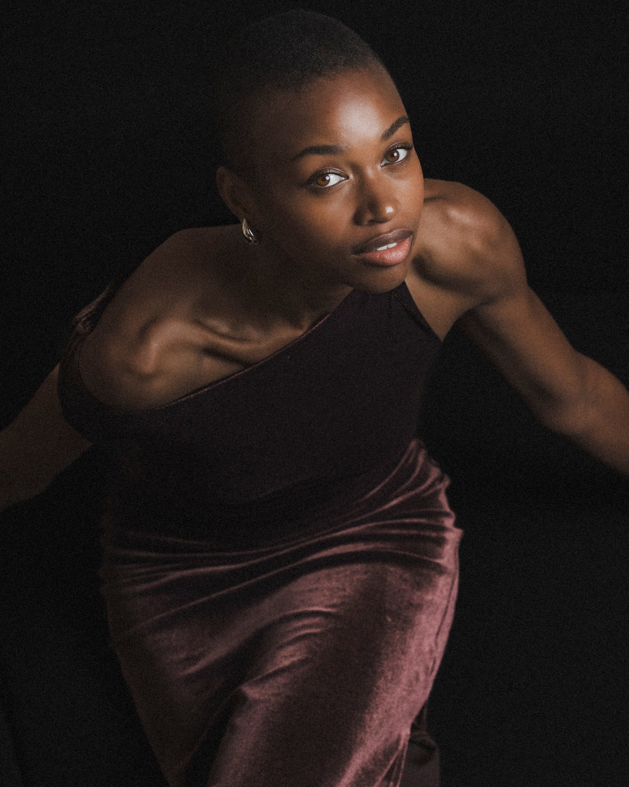 Robe longue velours chocolat Tivoli