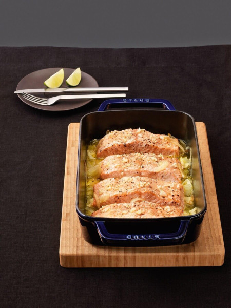 Prostokątny półmisek ceramiczny Staub - 400 ml, Niebieski
