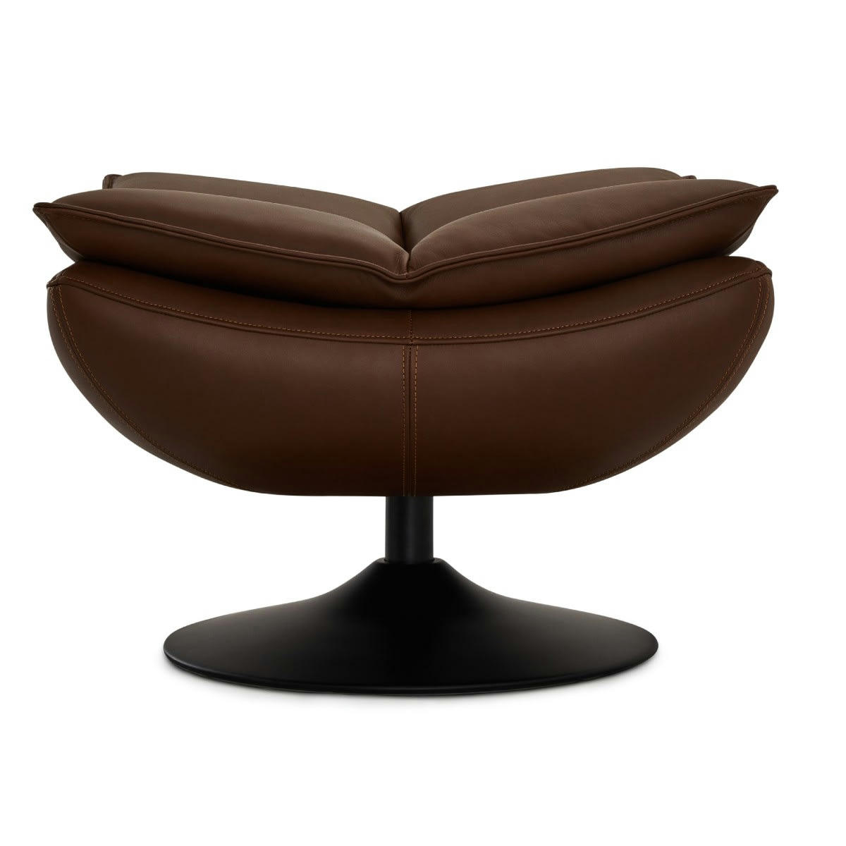 MIAMI - Repose-pieds en cuir marron