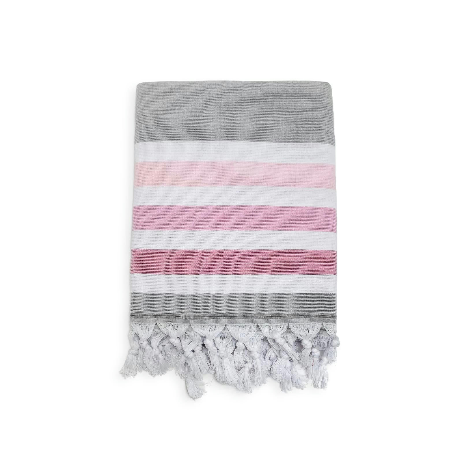 DOUBLÉE ÉPONGE - Fouta doublée éponge "Zuma" Gray 90x160 340g/m²