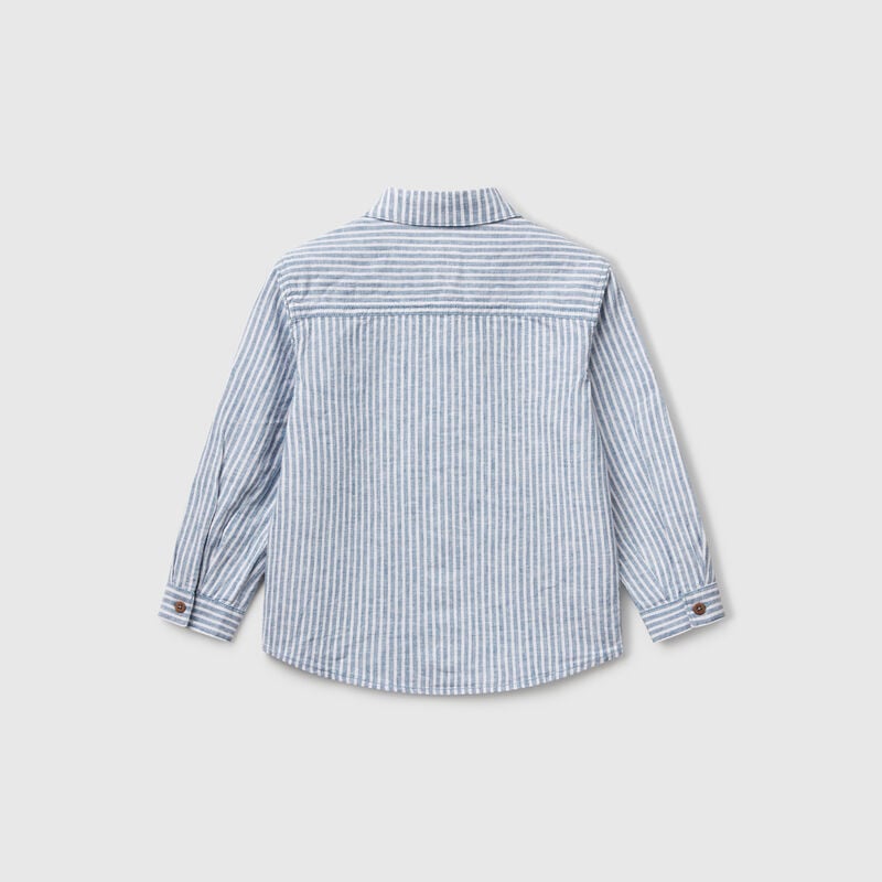 Striped shirt in linen blend
