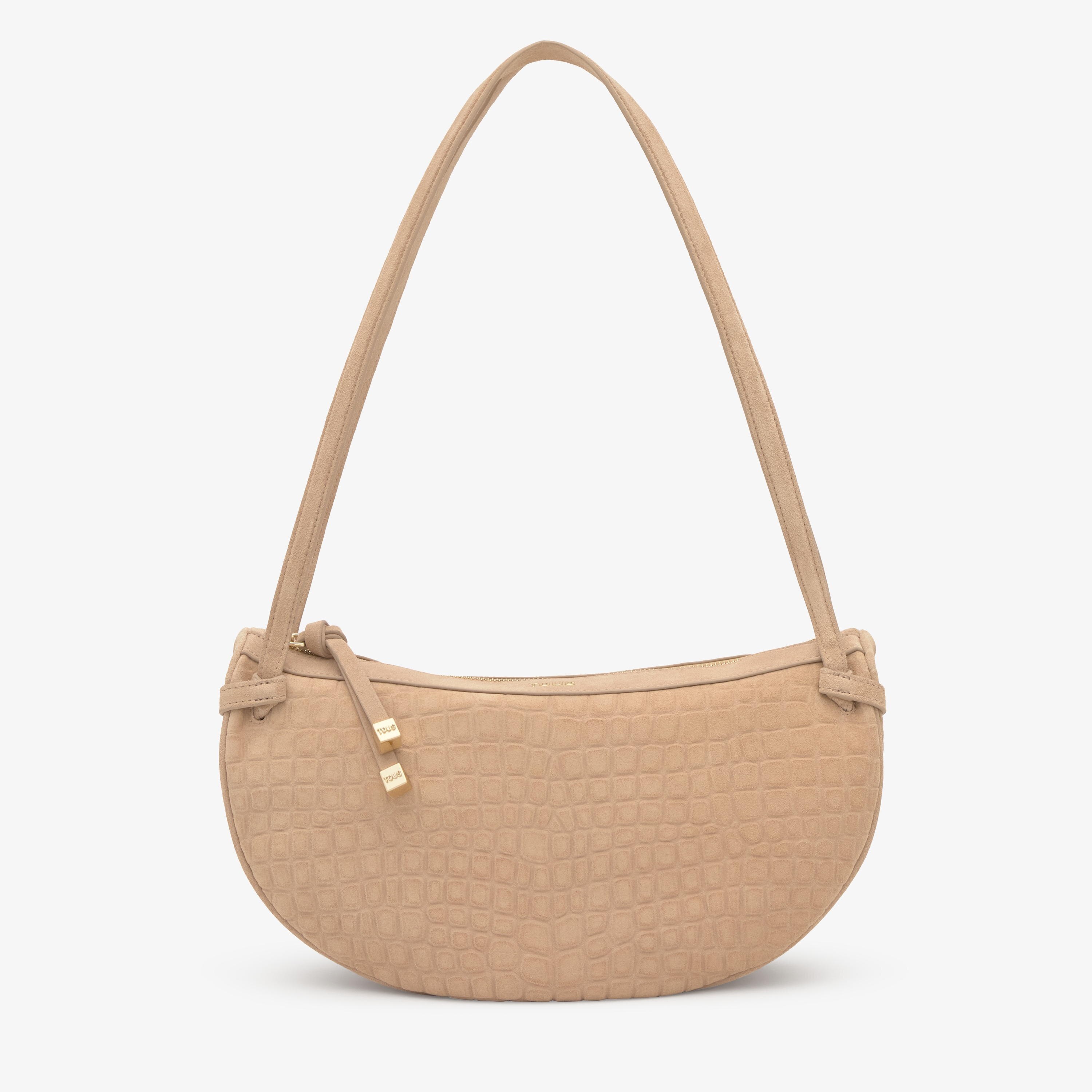 Bolso de hombro arena TOUS Halfmoon