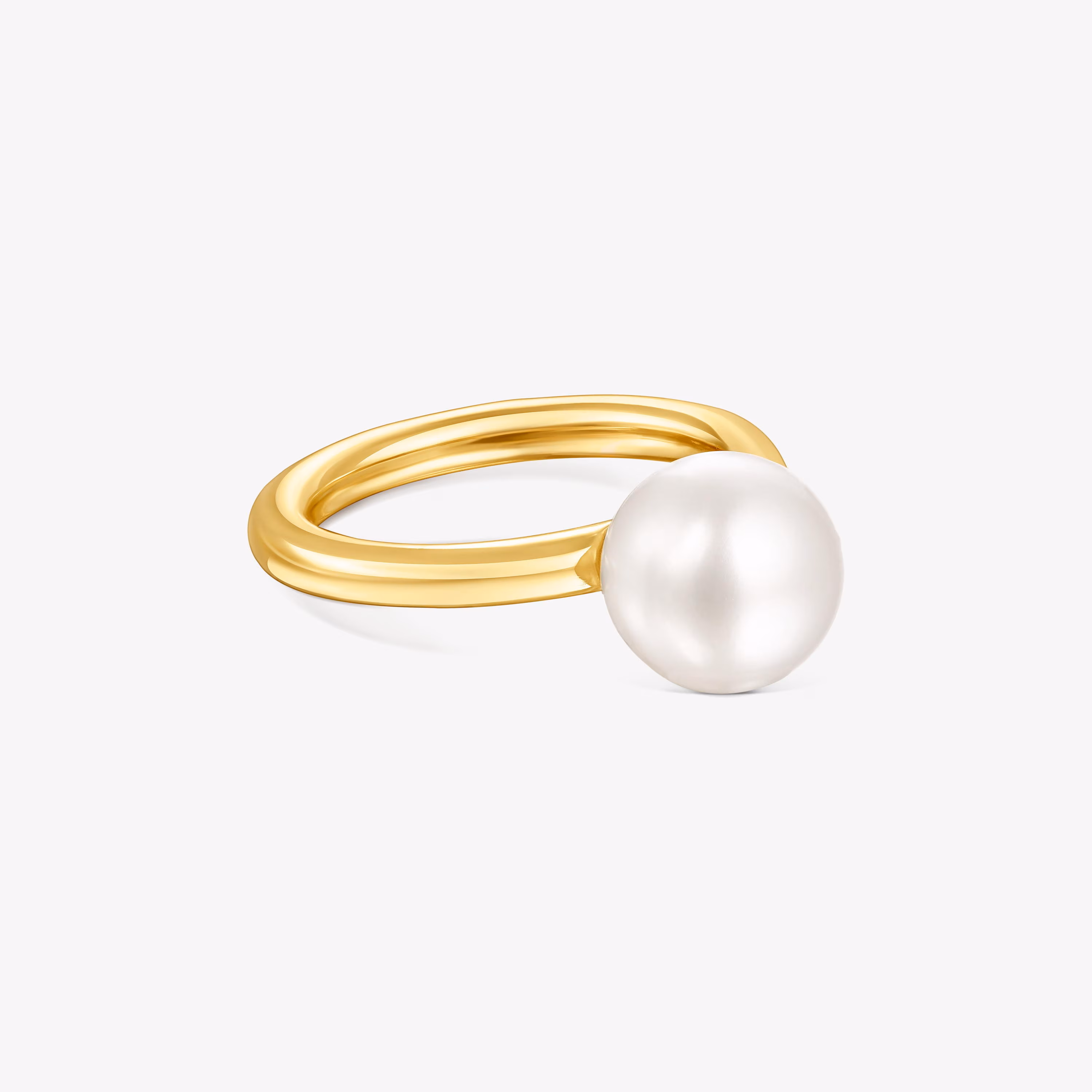 Anillo de plata vermeil y perla Gloss