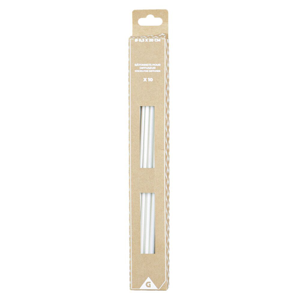 Bâtonnet pour diffuseur x10 blanc Ø0,3xH20cm
