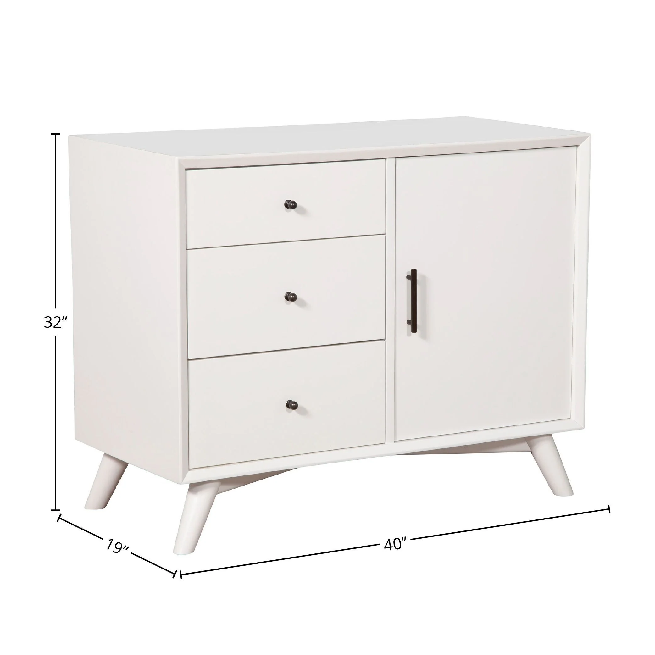 Flynn Wood Accent Cabinet in White
