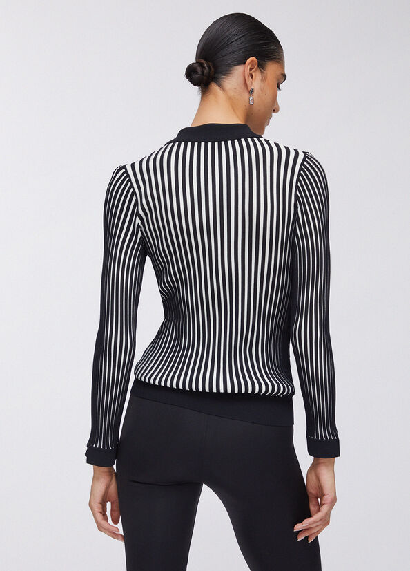 Maglia serafino a coste