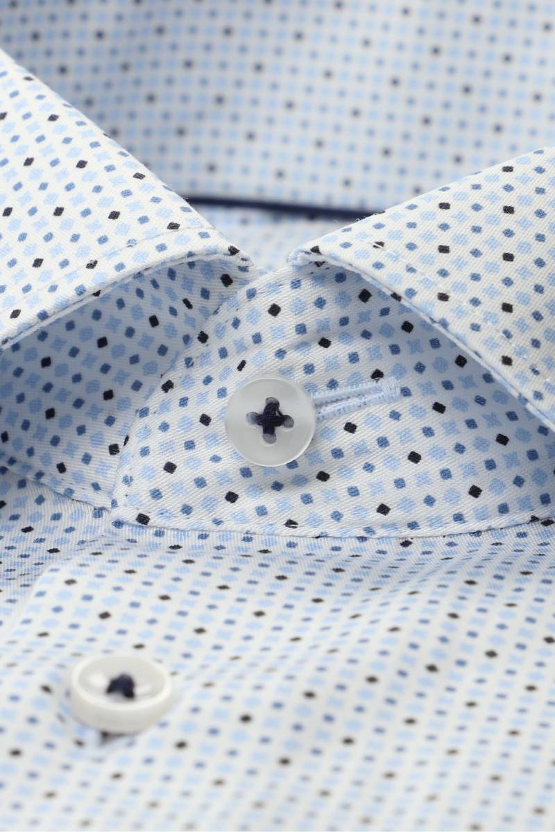 ETERNA Comfort Fit Hemd hellblau, Bedruckt (extra langer Arm)