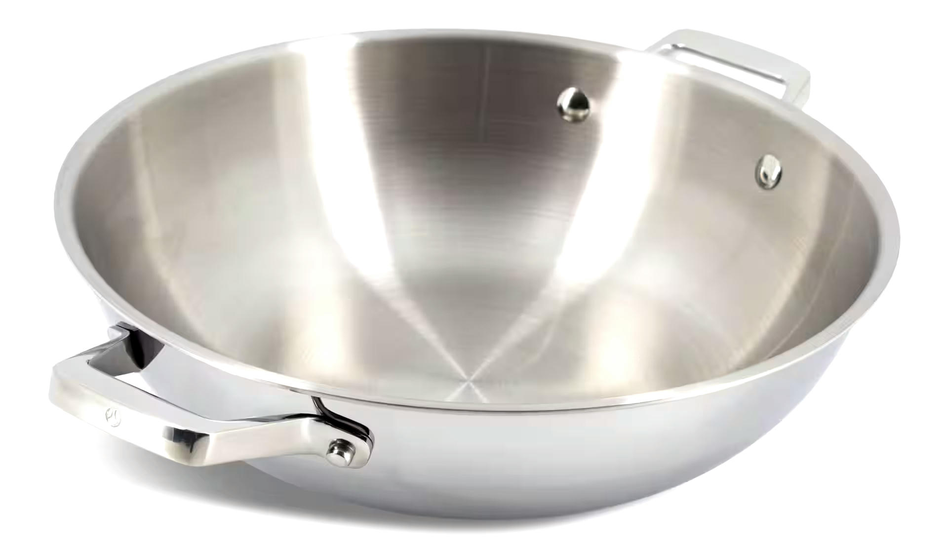PADERNO 3-Ply Clad Stainless Steel Wok, 32-cm