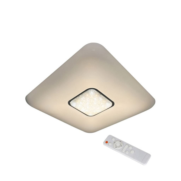 Plafon YAX z pilotem kwadratowy biały LED 1x24W 44cm 1820lm IP20 Milagro