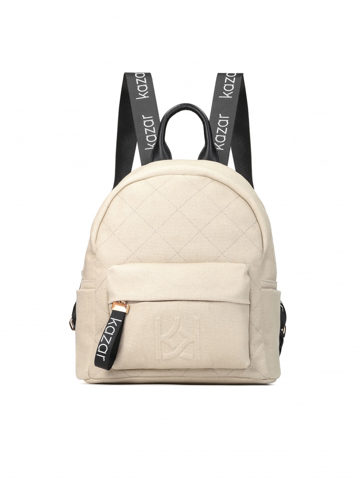 Ladies' beige and black backpack