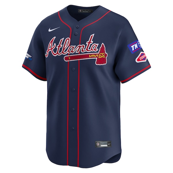 #25 Atlanta Braves Nike 2025 MLB Speedway Classic Alternate Limited Jersey - Navy