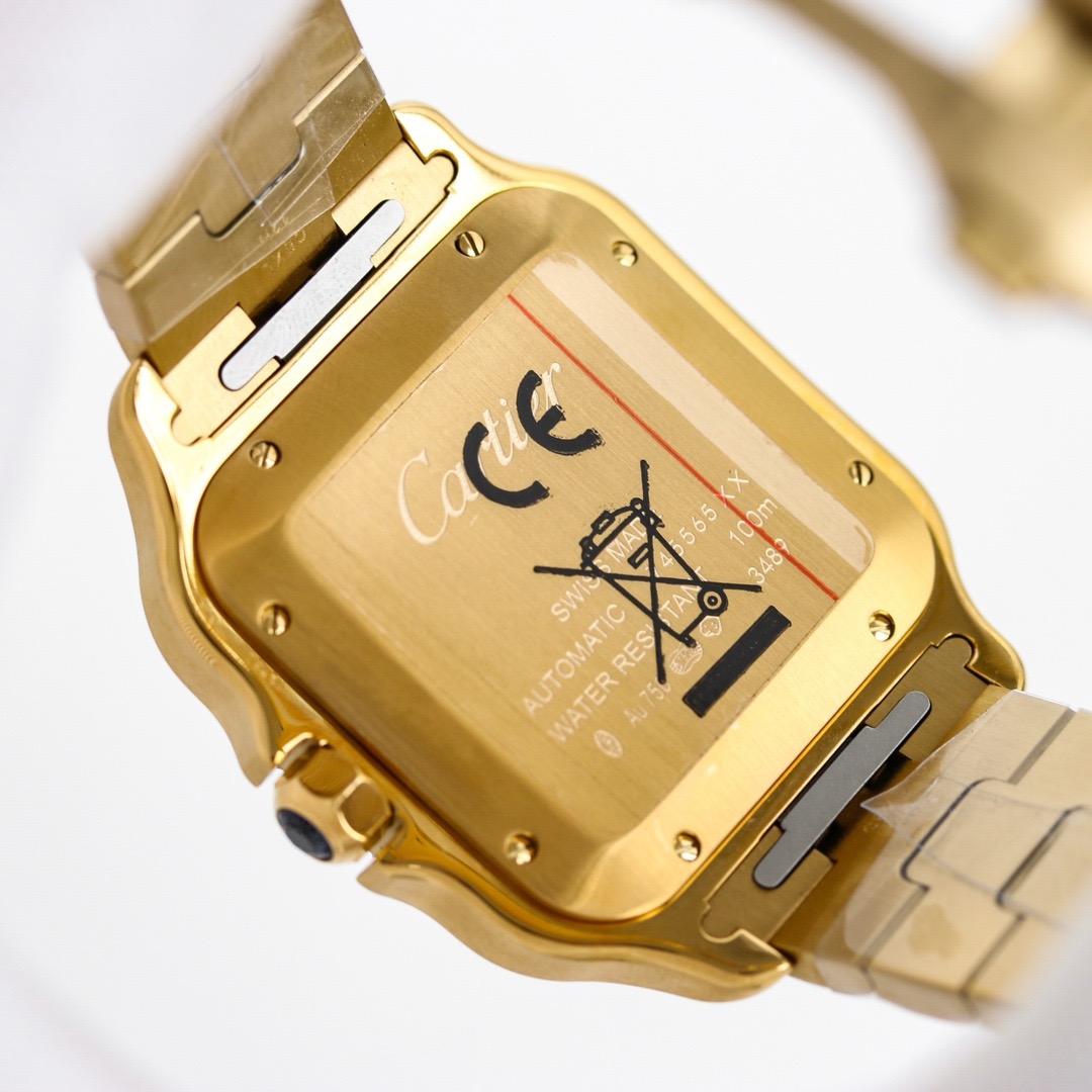 Cartier Santos de Cartier Large Model 18K Yellow Gold Watch -15