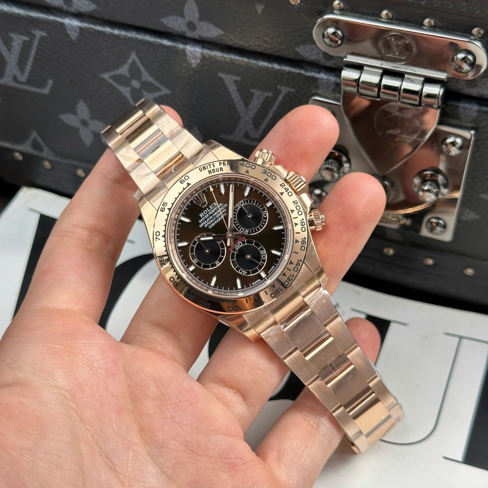 Rolex Daytona 126508 RG Plated Chocolate Dial 40mm Oyster Super Clone
