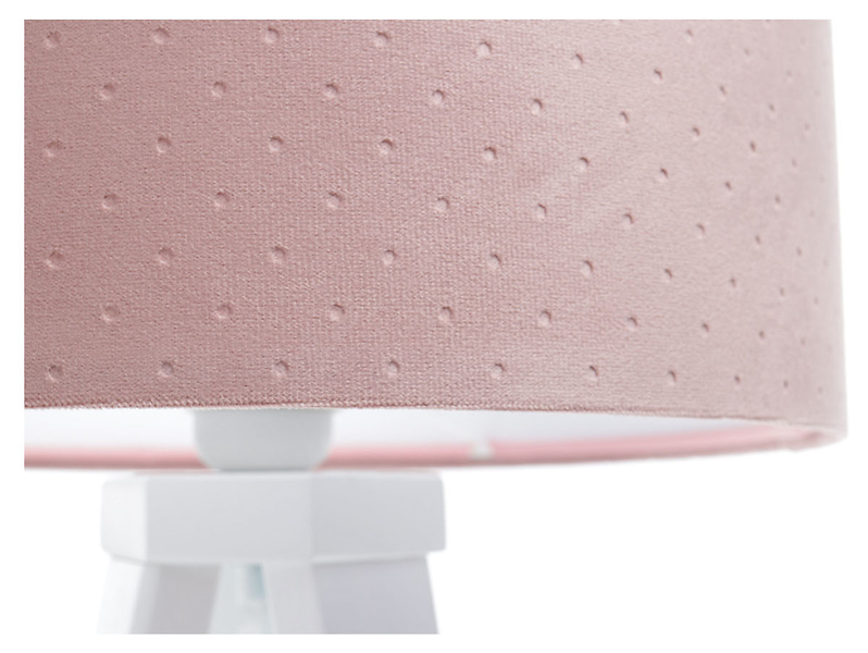 Lampa stołowa Jasmine bebe tkaninowa różowa