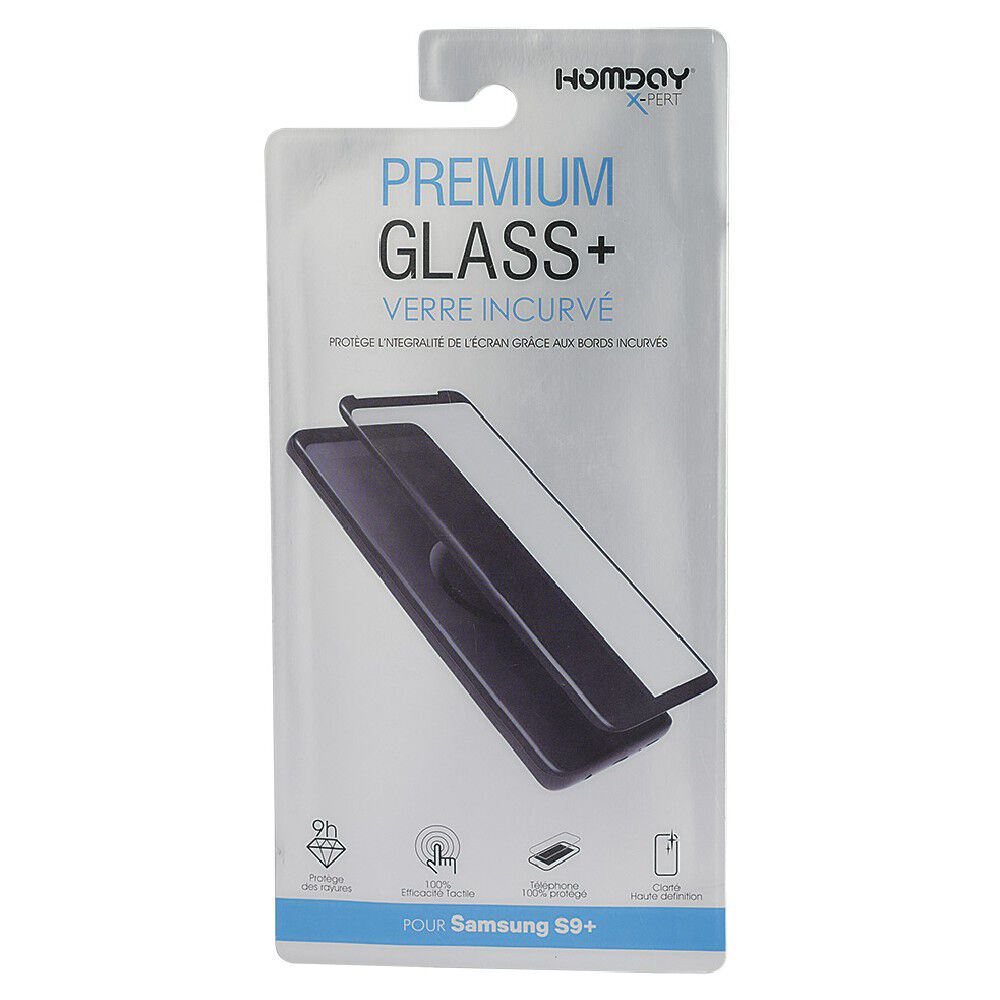 Verre trempé incurvé pour Samsung S9 Plus transparent