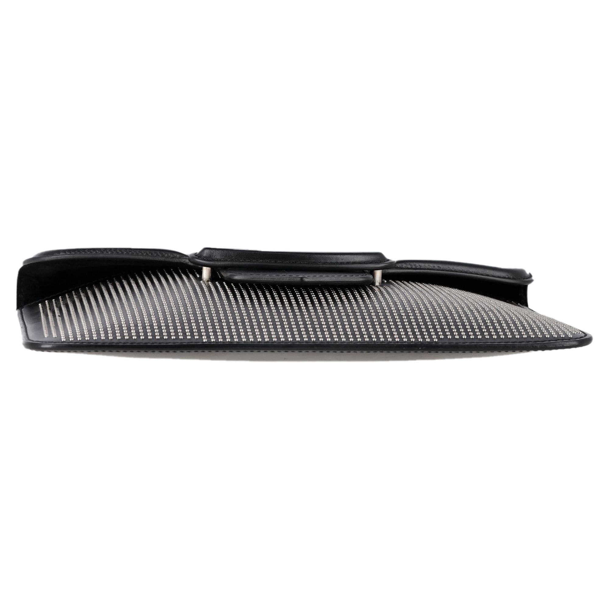 Alexander McQueen Preloved Studded Heroine Flat Pouch in Black Leather