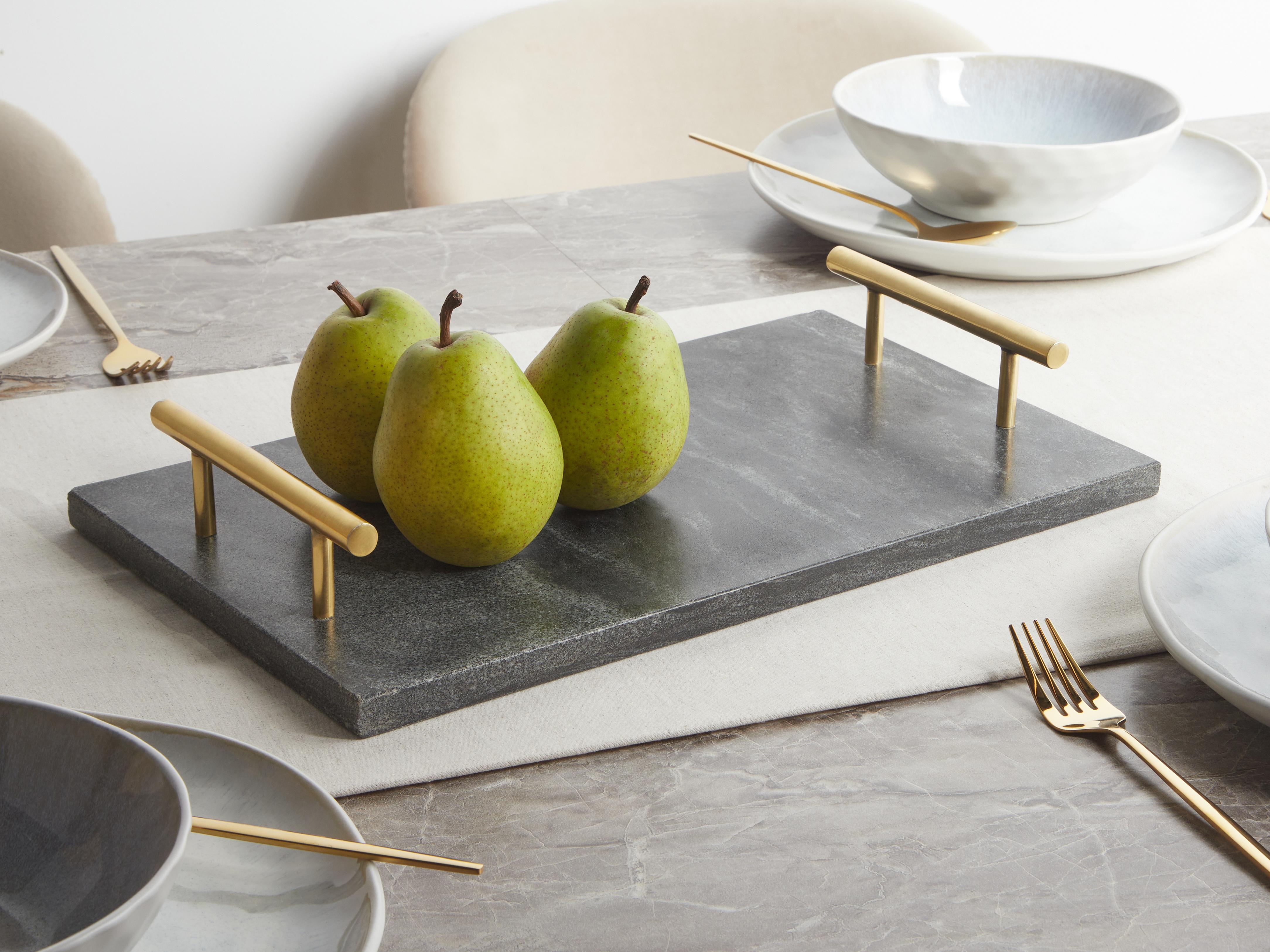 Serving Tray DIMARI Stone Black Marble
