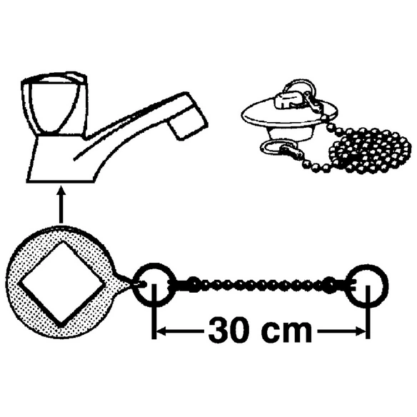 Kugelkette, Metall, braun