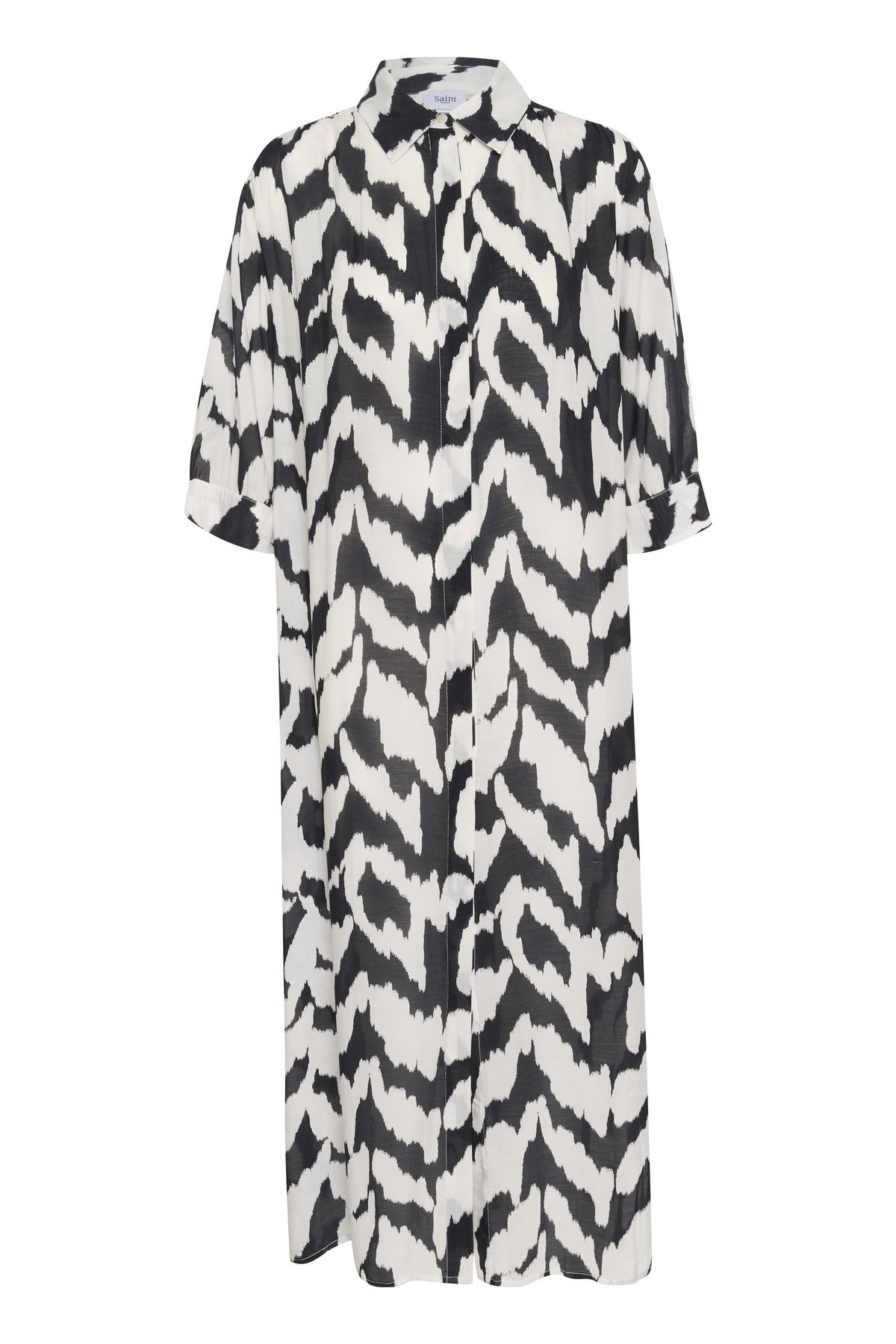 Saint Tropez KelsieSZ 3/4 Sleeve Midi Shirt Dress