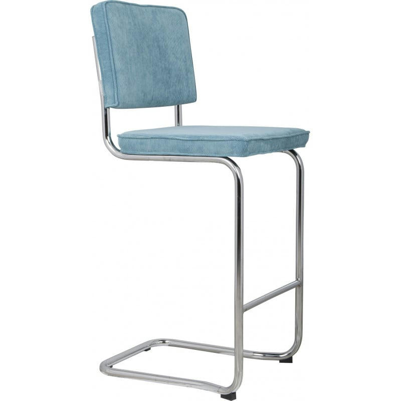 KINK - Tabouret design en tissu bleu