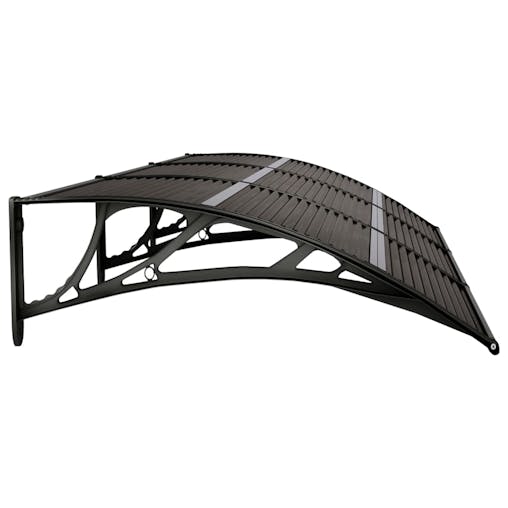 NNEVL Door Canopy Black 300x80 cm Polycarbonate