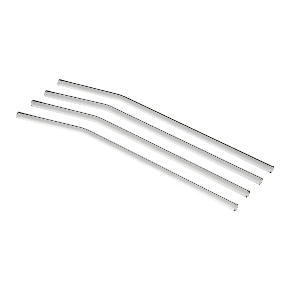 Trinkhalm 4er-Set Glas