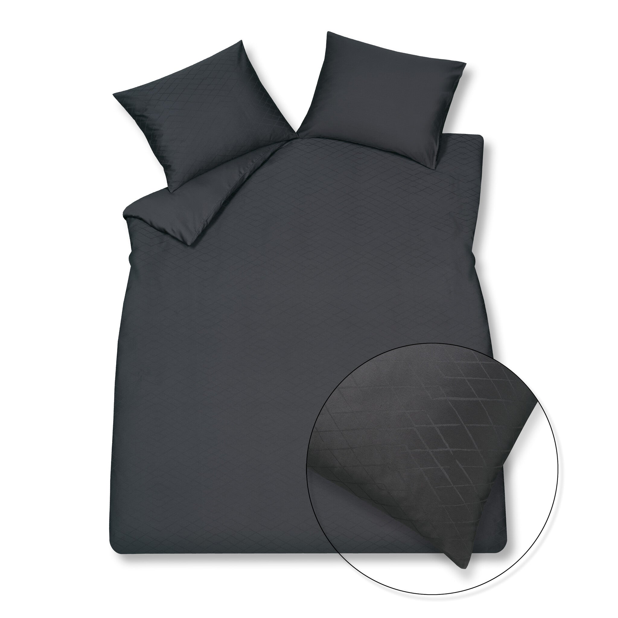 Dekbedovertrek Purity Monaco Off   200 x 200 220 cm   Zwart