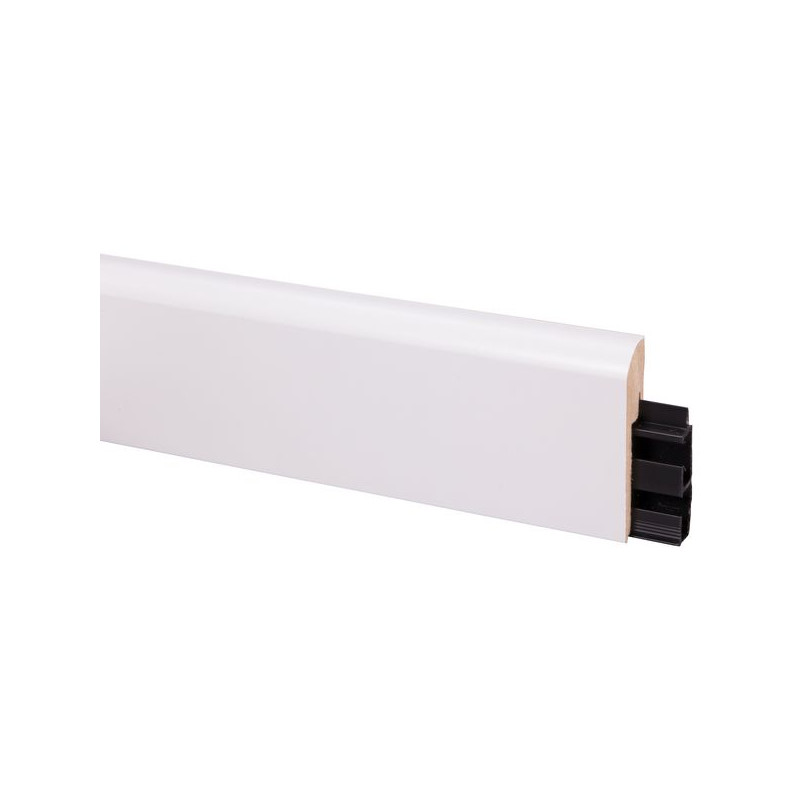 Plinthe cache-câble en MDF blanche 240 x 8 x 1,9 cm CANDO