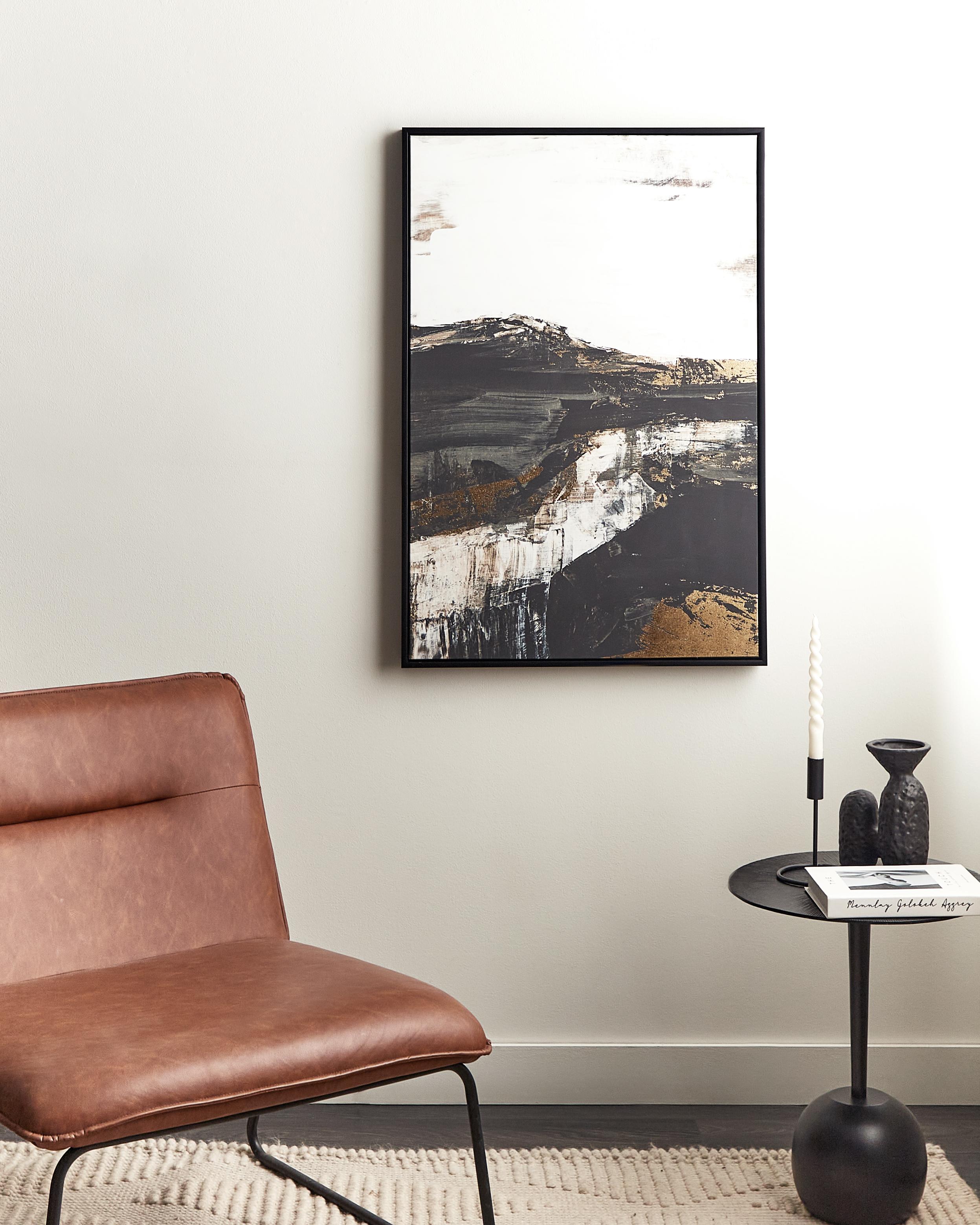 Canvas STATTE Abstract Motif 63 x 93 cm Black