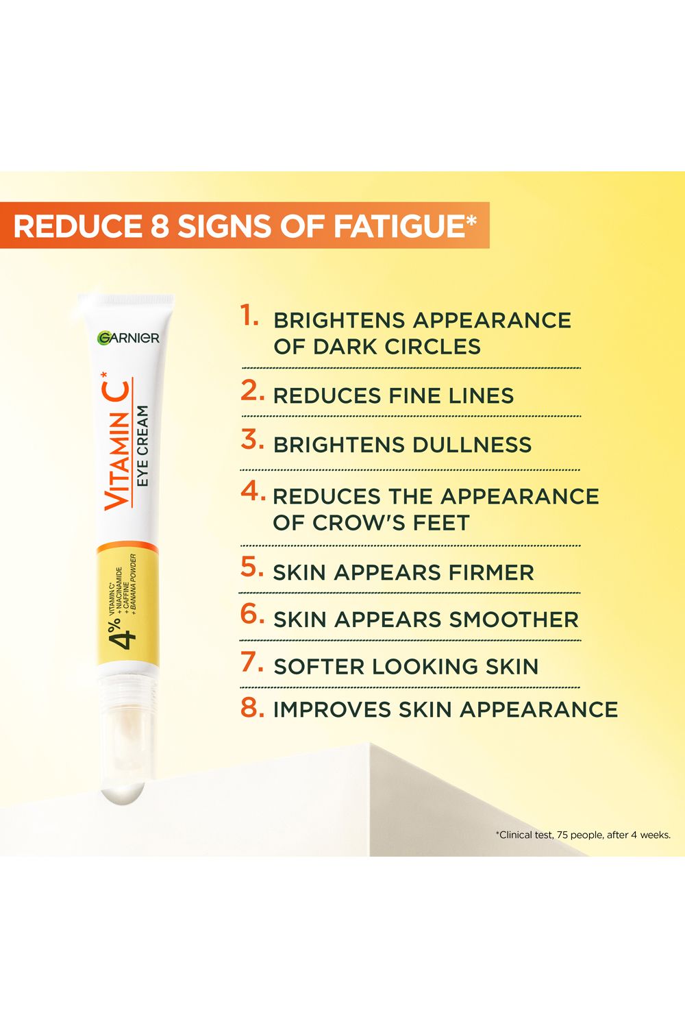 Garnier Brightening 4% Vitamin C, Niacinamide, Caffeine & Banana Powder Eye Cream