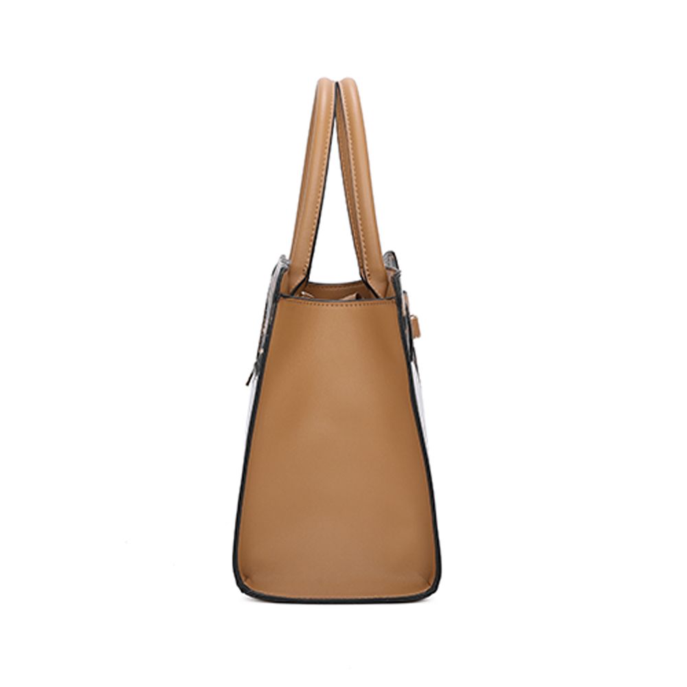 Fontanella Fashion Bari PU Leopard Print Buckle Tote Bag