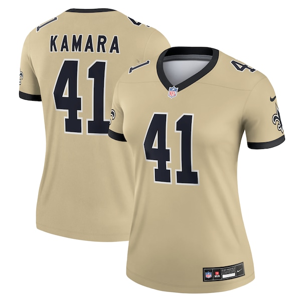 Alvin Kamara New Orleans Saints Nike Women's Gameday Golds Alternate Legend Player Performance Top - Gold