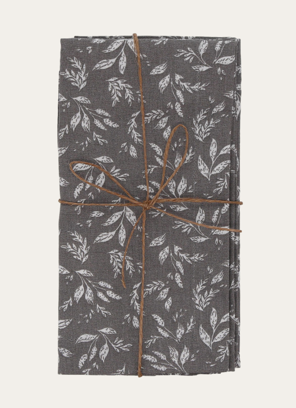 LOT DE 2 SERVIETTES EN COTON GRIS