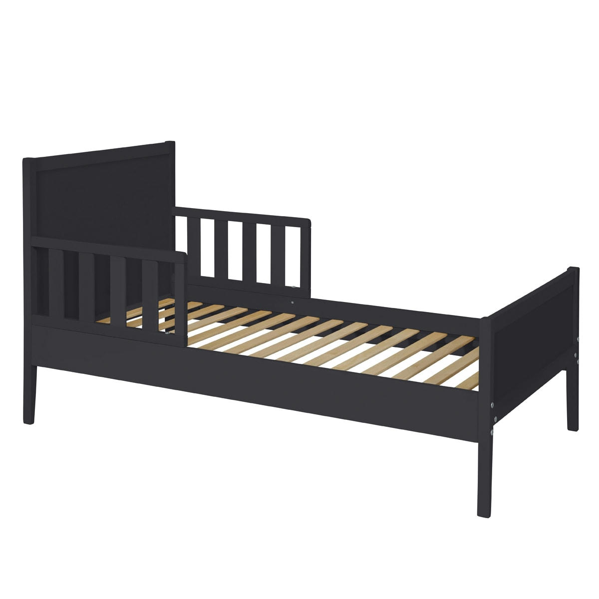 TINA - Lit enfant avec matelas 70x140 cm bois massif gris