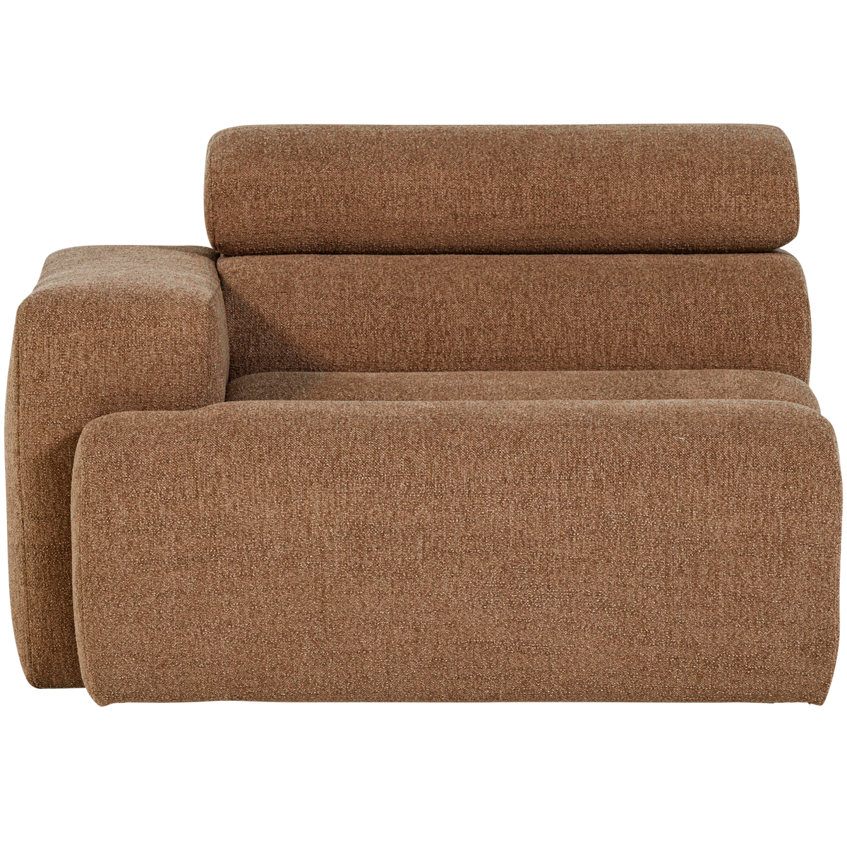 WOOOD 1-zits element bank arm links Novi - Polyester - Karamelbruin - 86x109x113