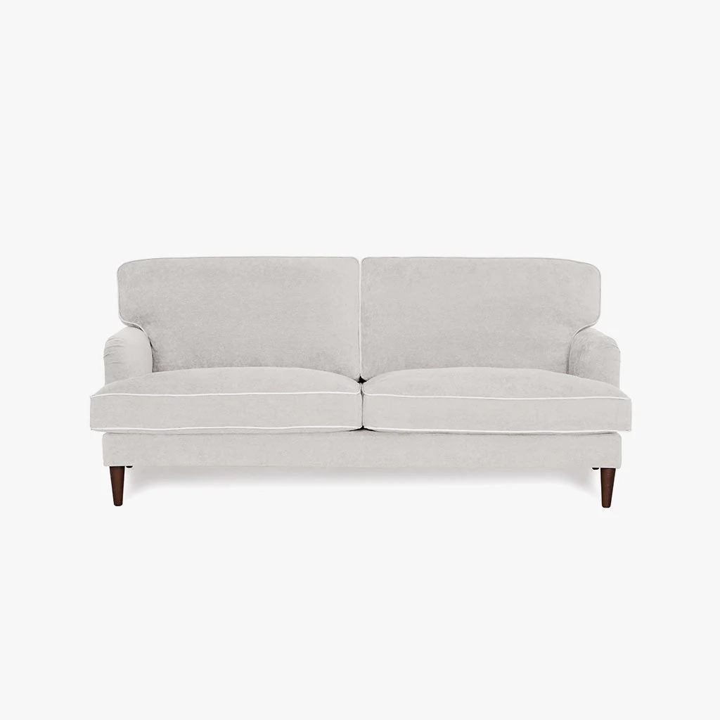 Sofá 3 Lugares Taupe com perfis em Bege SPENCER