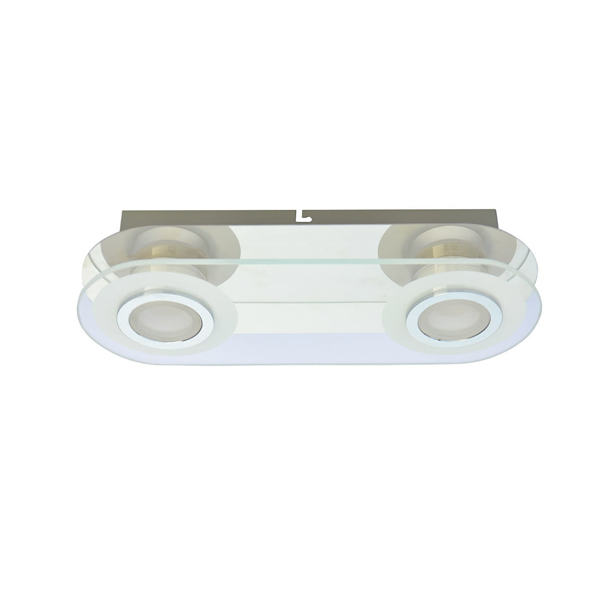 Plafon FLAVIOowalny transparentny LED 2x5.5W 29cm 400lm IP20 Italux