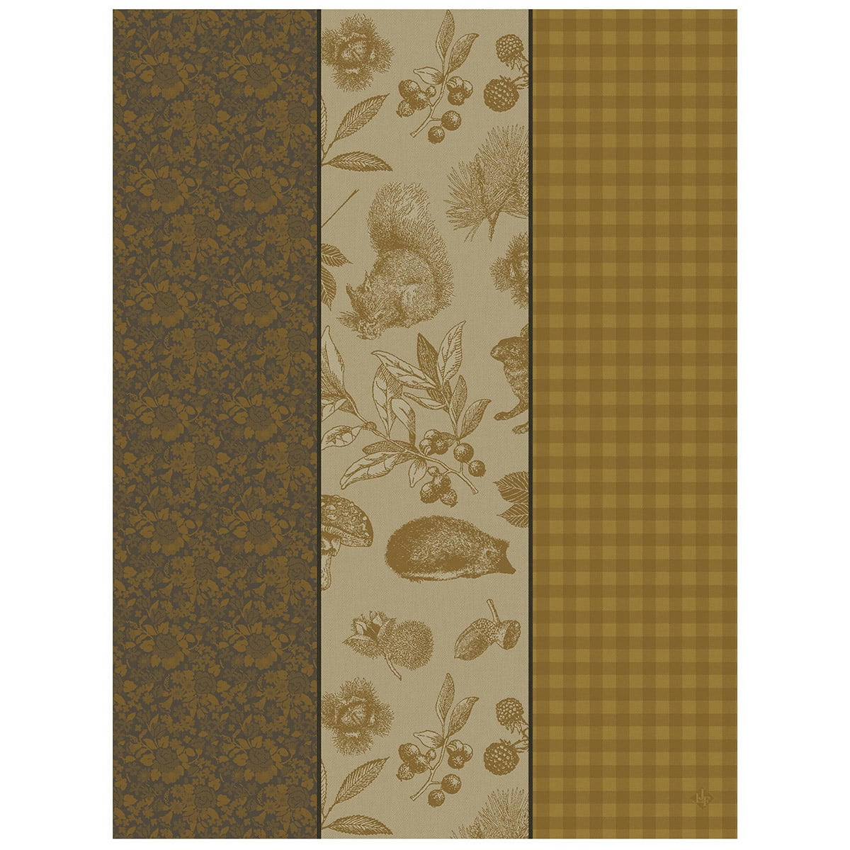 DANS LES BOIS TRYPTIQUE - Torchon en coton bollet 60 x 80