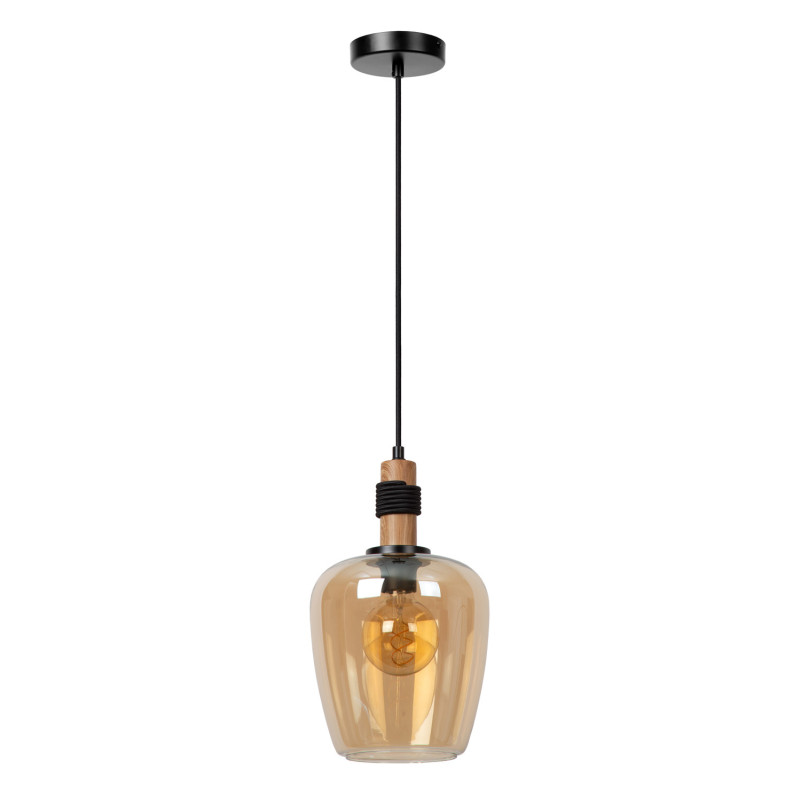 Suspension Ilona ambre Ø 22 cm E27 40 W LUCIDE