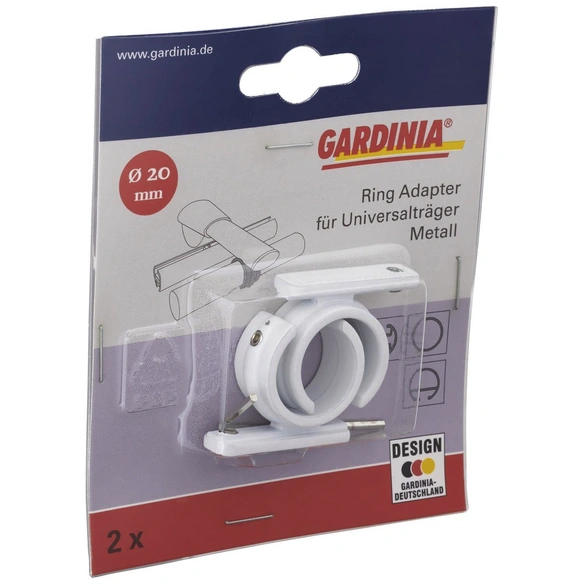 Ring-Adapter, Chicago, Weiß, 2 Stück, 20 mm