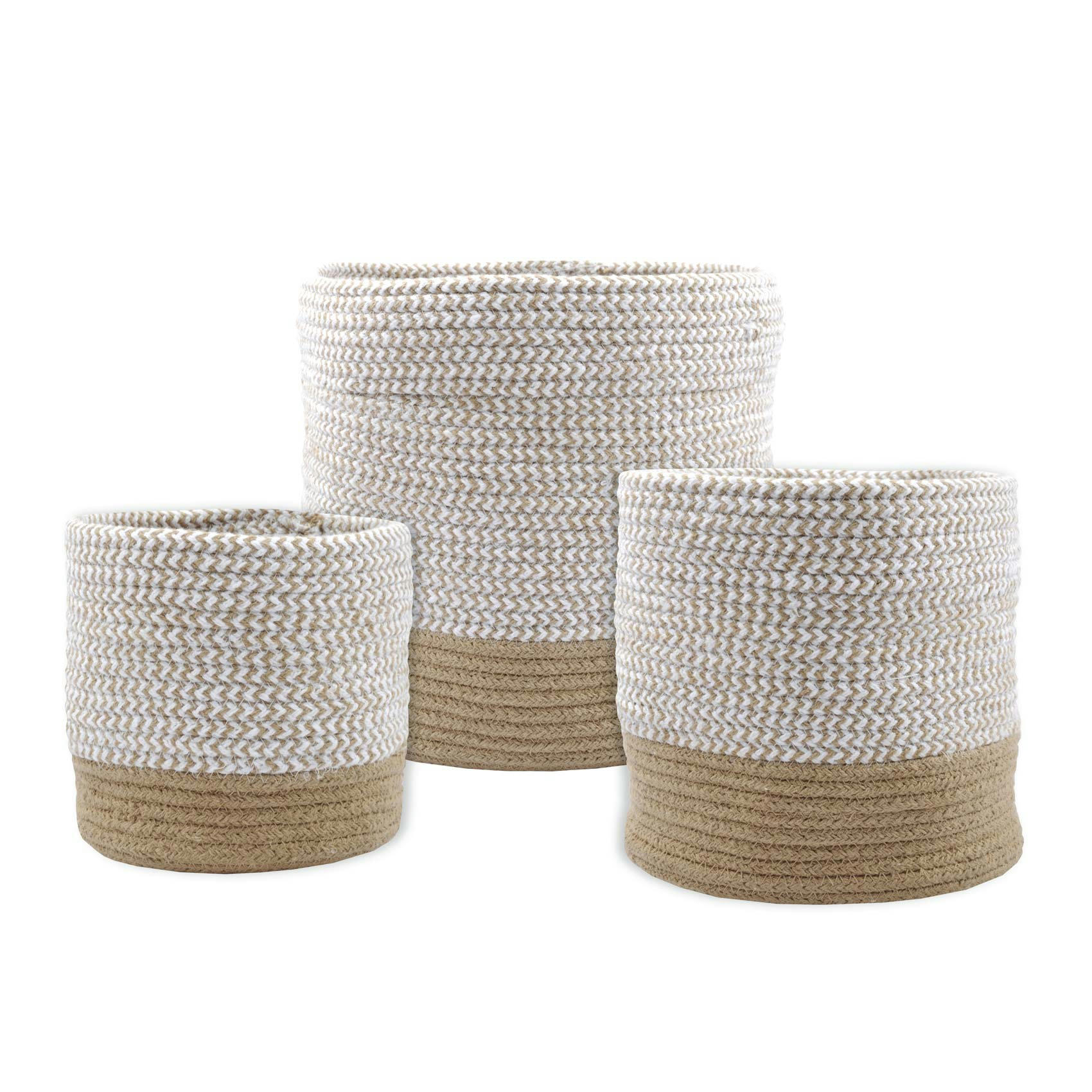 VANUA - Paniers ou cache-pot en coton - Lot de 3