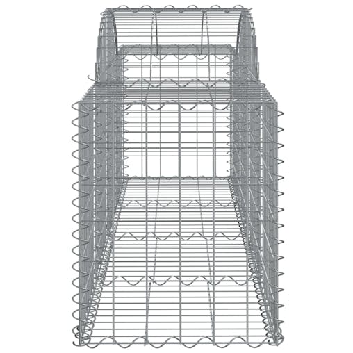 NNEVL Arched Gabion Baskets 3 pcs 200x50x60/80 cm Galvanised Iron