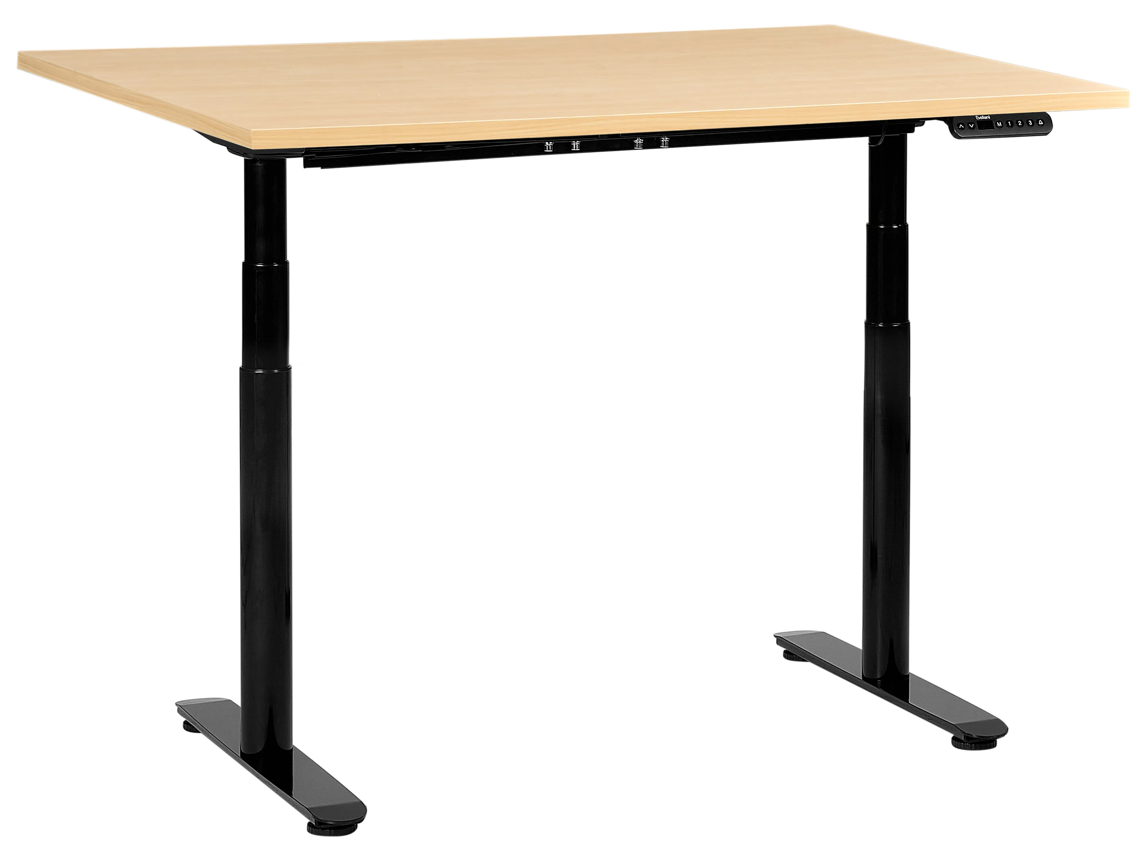 Electric Adjustable Standing Desk DESTINAS Black/ Light Brown 120 cm 72 cm