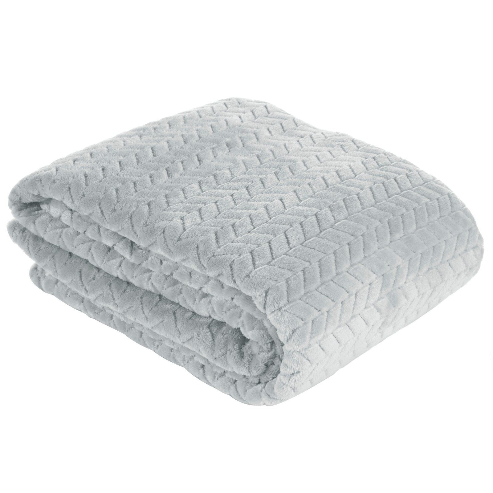 Koc 150X200 cm Cindy5 popielaty mikrofibra flano
