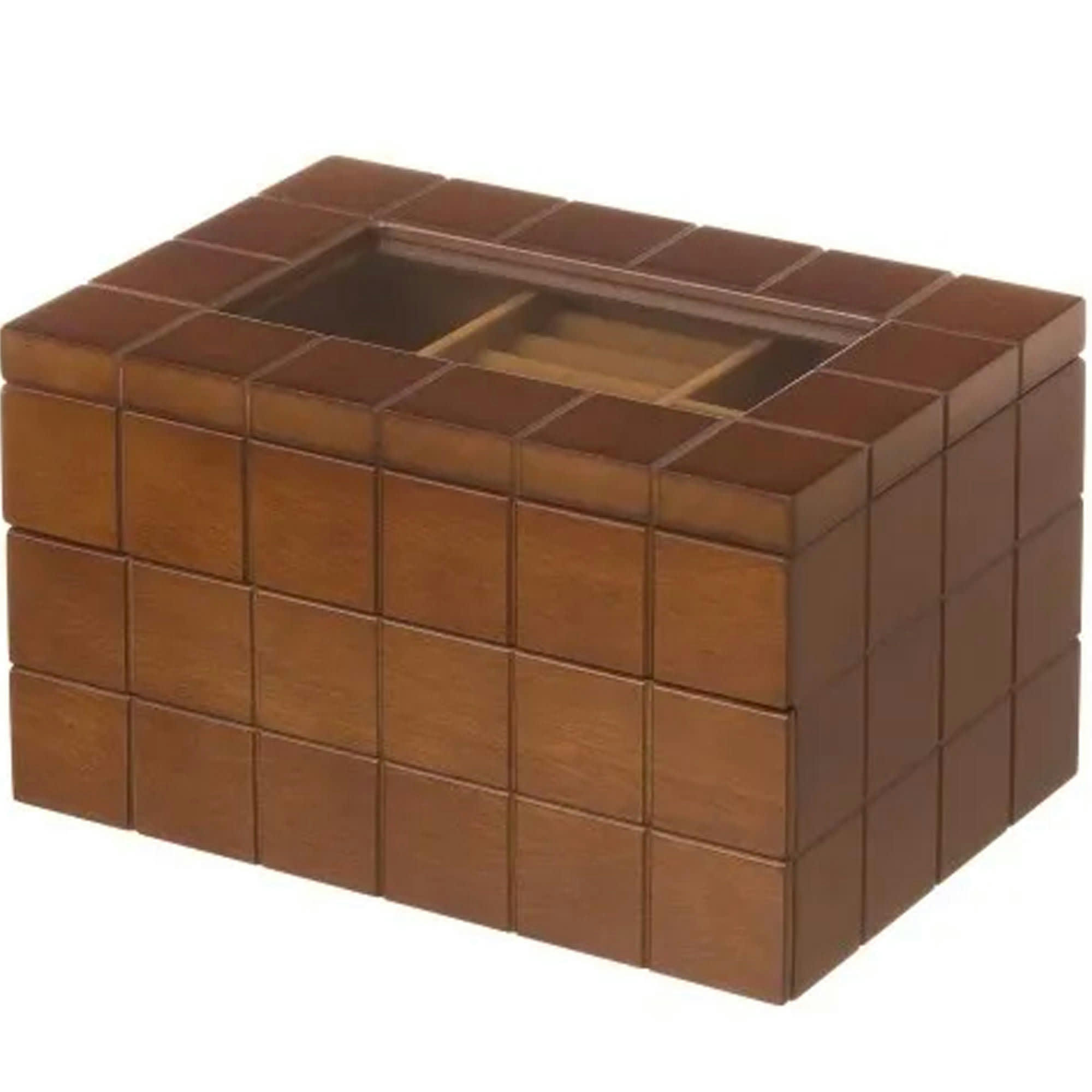 - Coffret à bijoux en bois avec 2 tiroirs